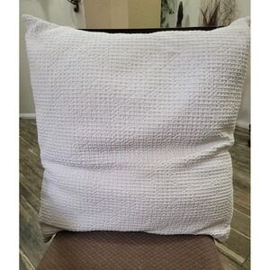 Decorative Square Pillow For Bed Throw Accent Pillow 25x25 White